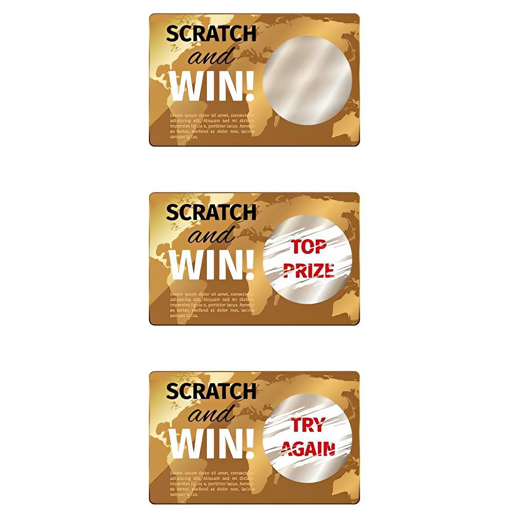 300pcs Gold Round Scratch Off Stickers – DIY Lottery & Raffle Scratch Off Stickers Babs