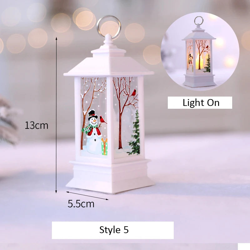 Santa Snowman Lantern Christmas Ornament & Holiday Décor Christmas Lantern Ornament Babs E