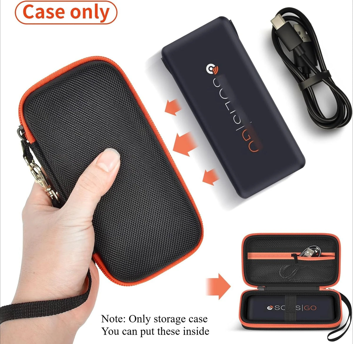 Travel Case for SIMO Solis Go 4G Mobile Hotspot WiFi Power Bank Hotspot Carrying Case Babs