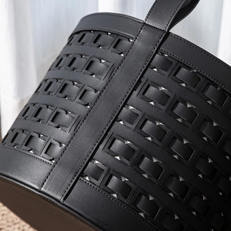 Leather Laundry Basket – Large Portable Home Storage Bin Laundry Storage Basket Babs