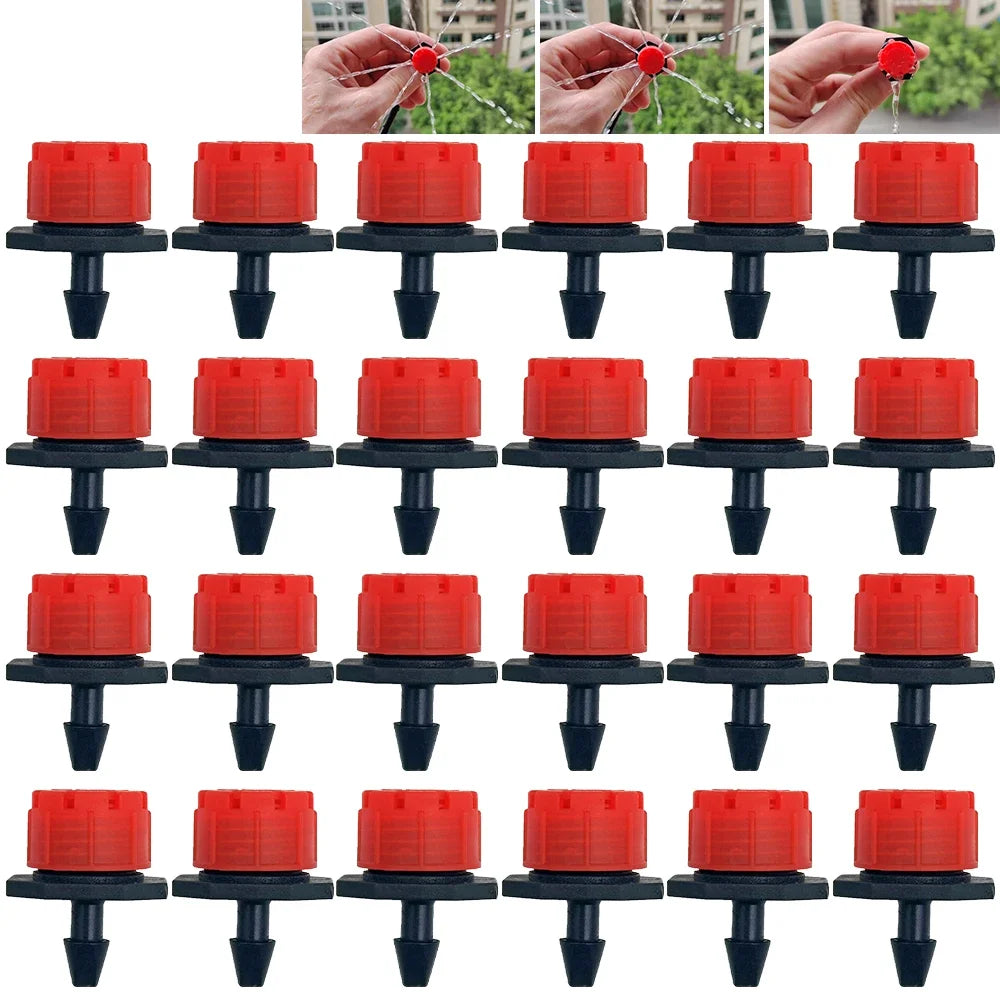 50Pcs Adjustable 4/7mm Micro Drip Nozzles – Anti-Clog Emitters Drip Irrigation Nozzles Babs 100pcs