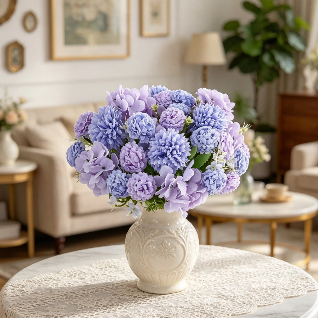 Silk Ball Chrysanthemum Artificial Flowers for Home & Wedding Artificial Silk Flowers Babs