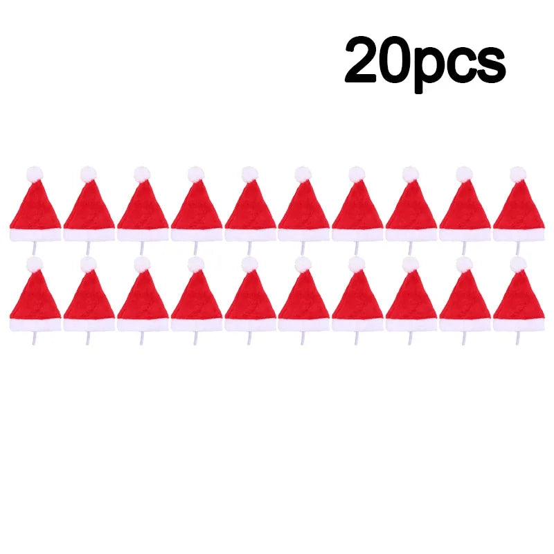 Festive Pet Santa Hat – Plush Christmas Cap for Dogs & Cats Pet Holiday Costume Babs red 20pcs