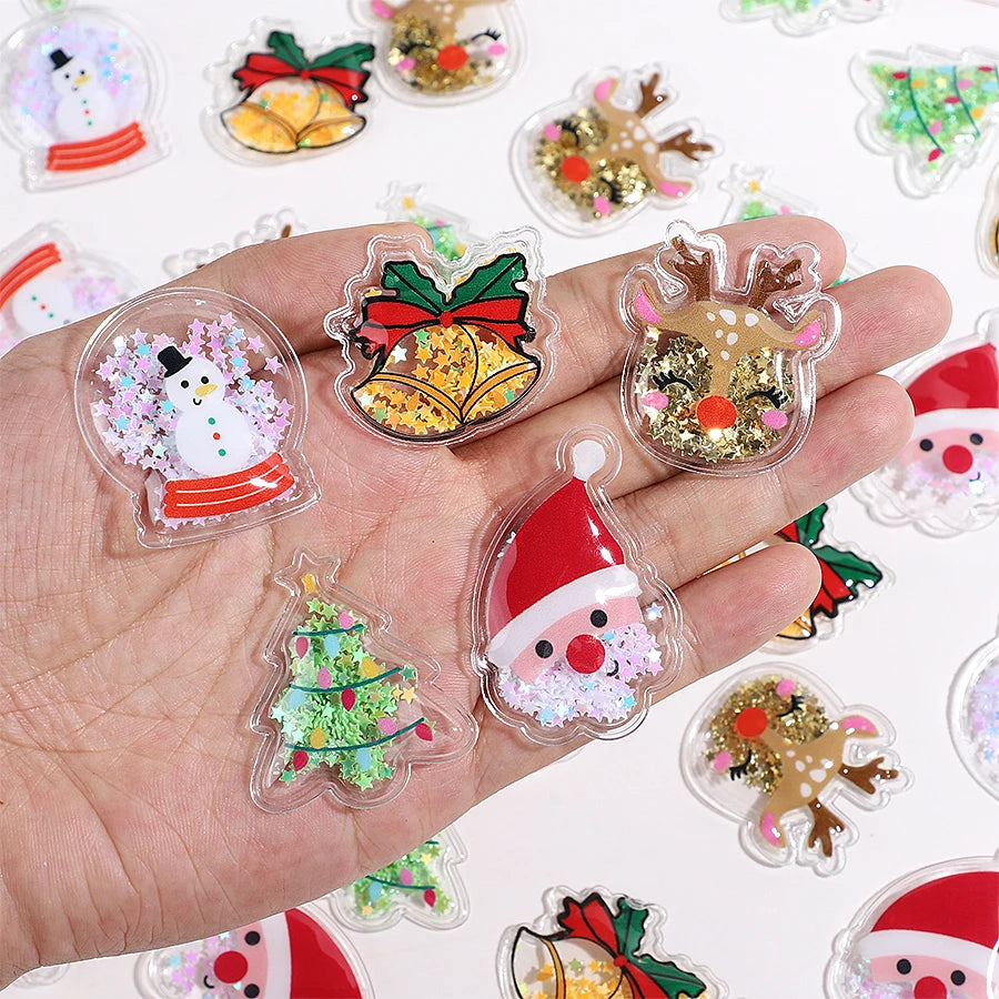 Christmas PVC Sequins Quicksand DIY Decorations – 10/20 Pcs DIY Craft Sequins Babs