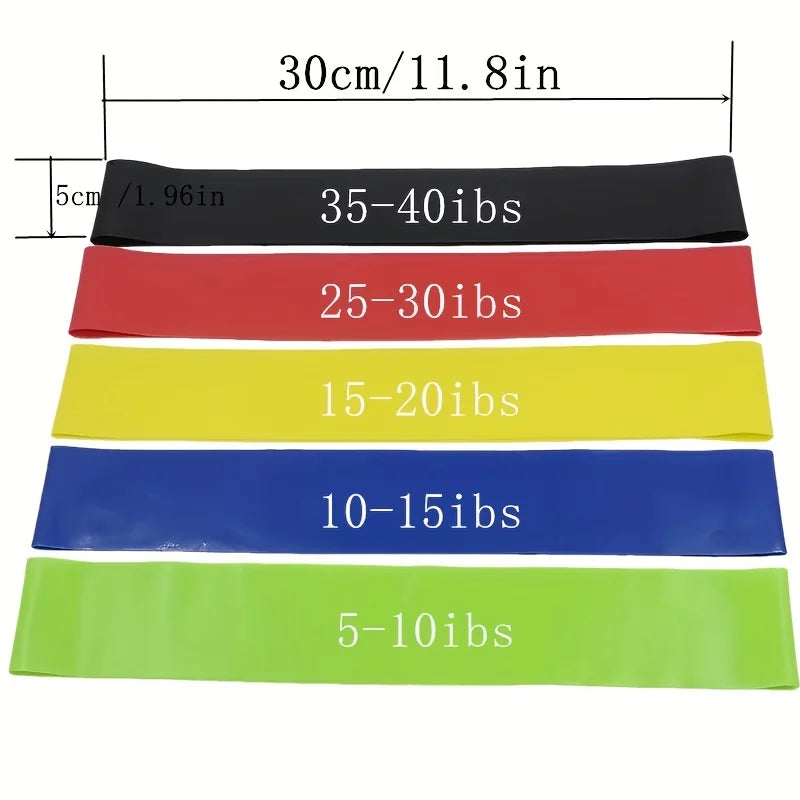 5-Piece Yoga Resistance Bands Set for Strength & Body Shaping Resistance Band Set Babs