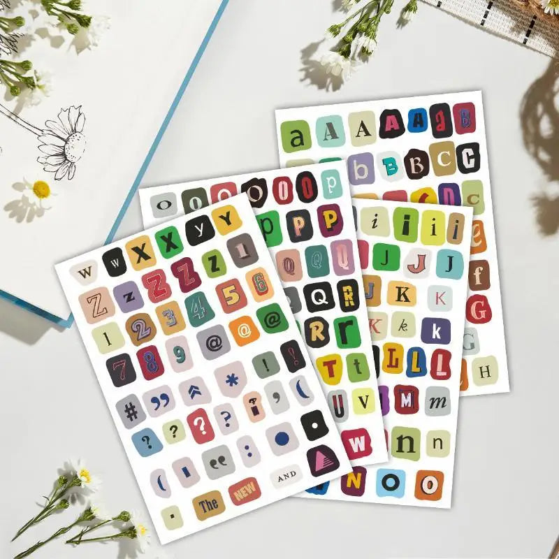 Vintage Retro Alphabet Letter Stickers for Scrapbooking & DIY DIY Craft Stickers Babs B