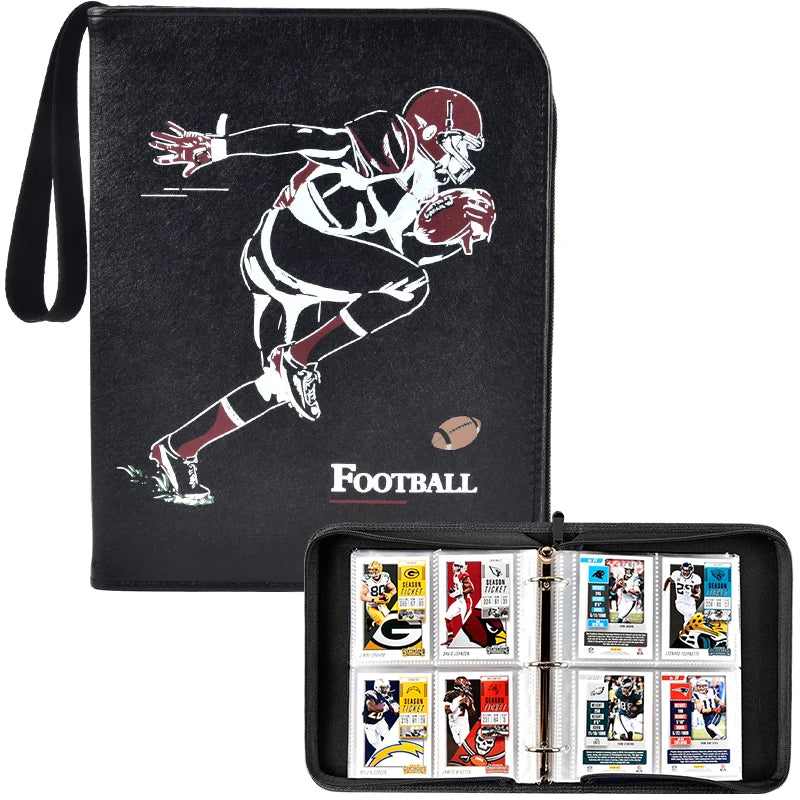 440-Pocket Sports Card Binder with Protective Sleeves Trading Card Binder Babs black
