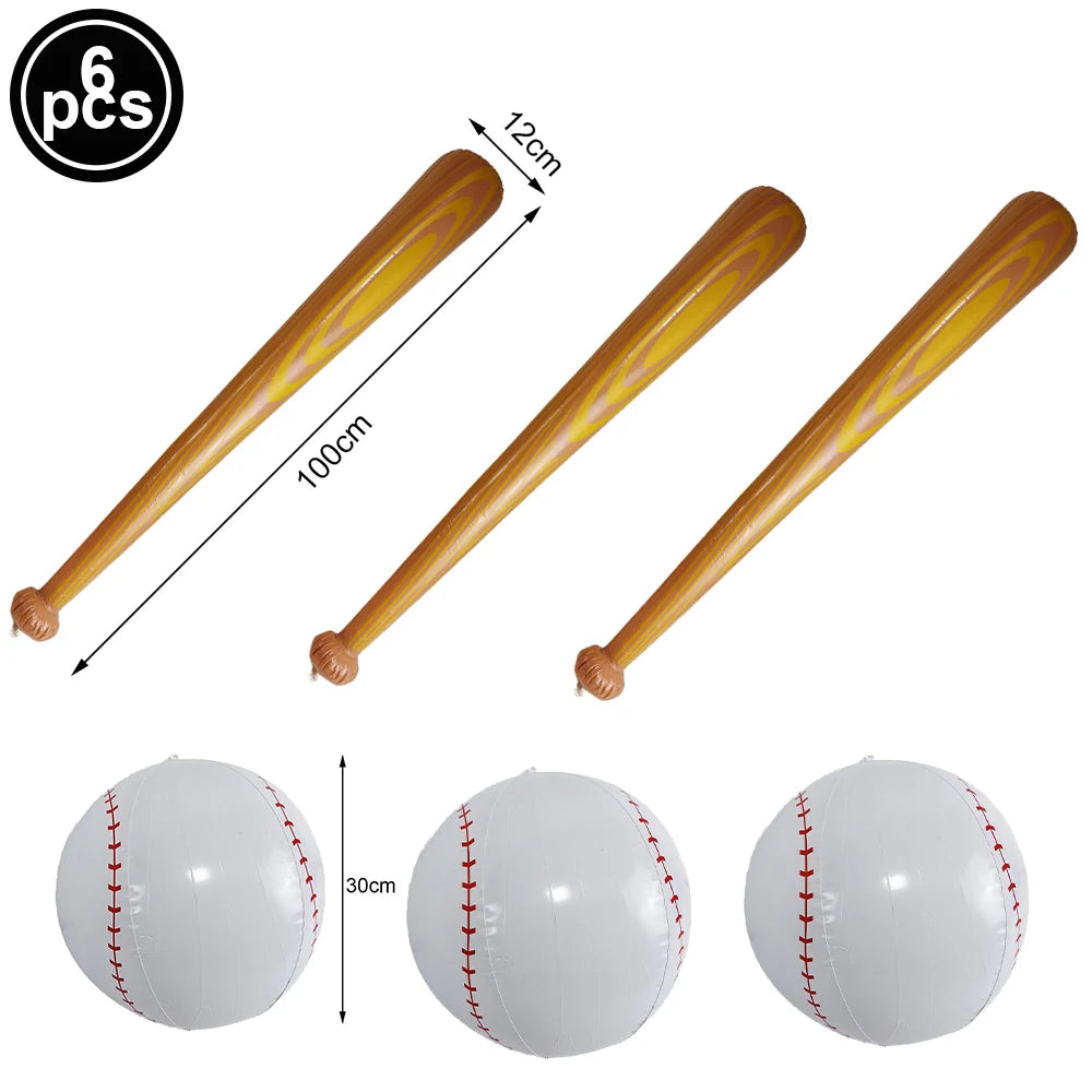 Inflatable Baseball Bat – Beach, Pool & Party Fun Toy Inflatable Party Toy Babs 6pcs set As pictures show