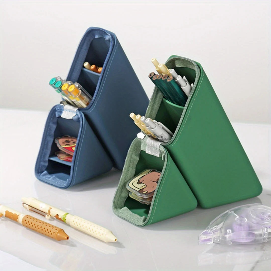 Aesthetic Zipper Pencil Case with Hidden Pocket | Silicone Pencil Case Babs