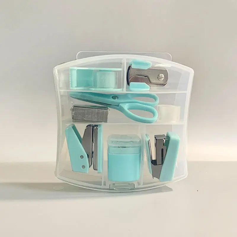 8-Piece Mini Stationery Gift Set – Stapler, Puncher & More Stationery Gift Set Babs SKY BLUE