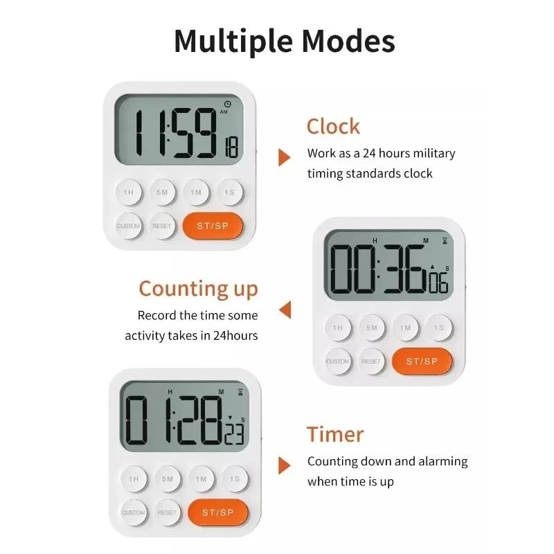 RELI Digital Kitchen Timer – LED Countdown & Count-Up Clock Kitchen Timer Babs