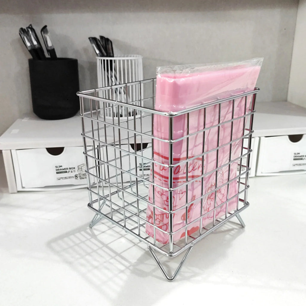 Iron Storage Basket – Kitchen, Desktop & Cosmetic Organizer Iron Storage Basket Babs