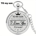 Men's Antique Pocket Watch – Heartfelt Husband Gift & Keepsake Pocket Watch Babs silvery
