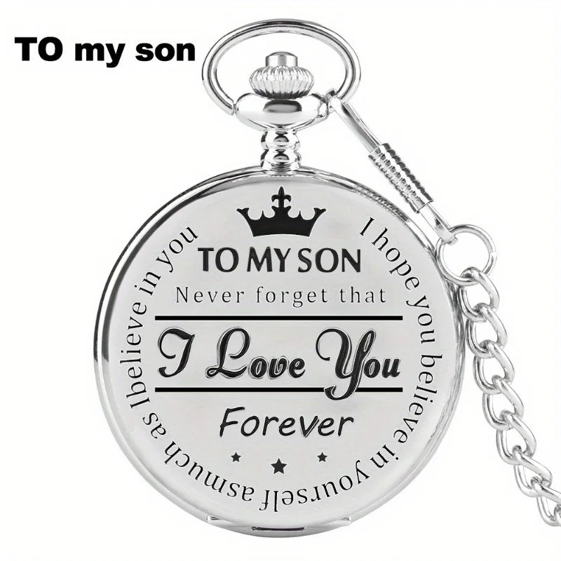 Men's Antique Pocket Watch – Heartfelt Husband Gift & Keepsake Pocket Watch Babs silvery
