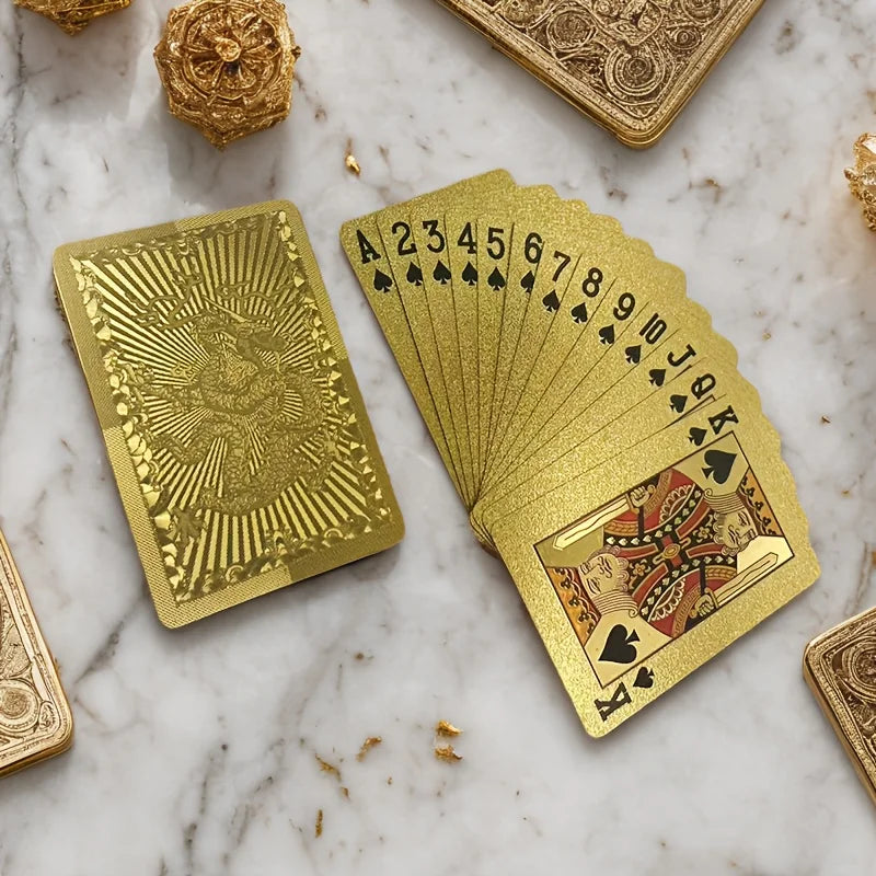 Matte Golden Dragon PVC Playing Cards – Durable Hardened Deck PVC Playing Cards Babs golden
