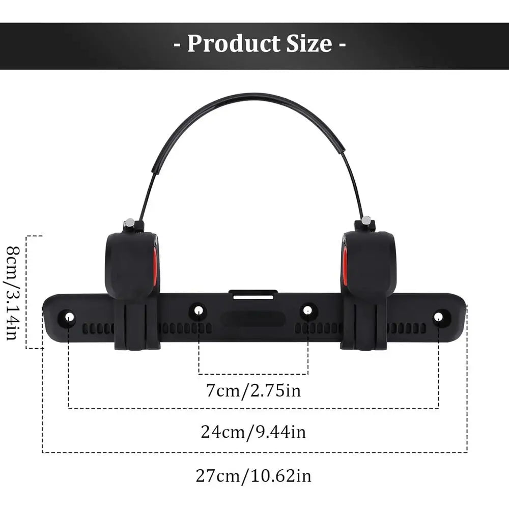 Adjustable Bike Saddle Bag Buckle Clip – Pannier Rack Accessory Pannier Rack Clip Babs Black 1pcs