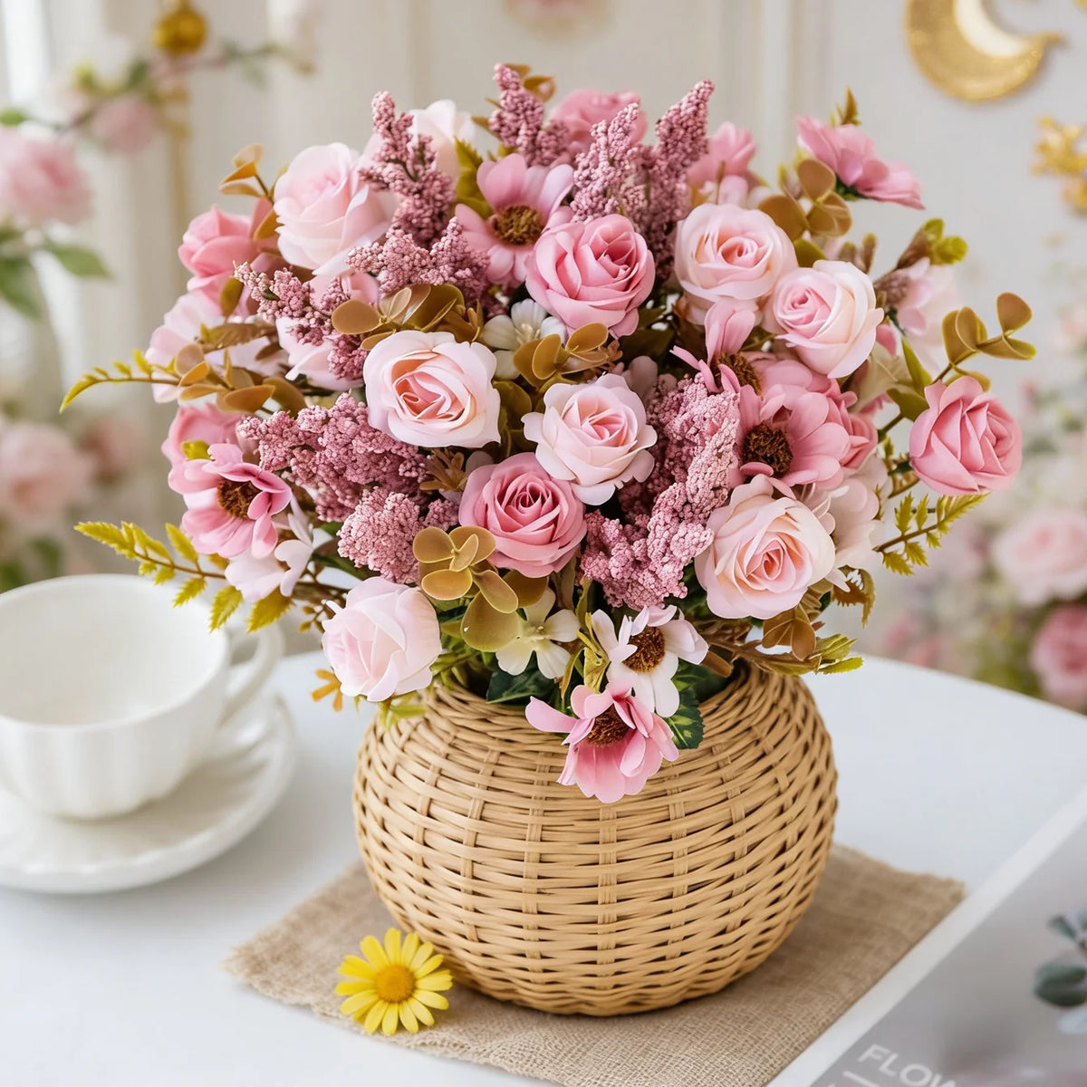 Artificial Silk Rose Stems – Wedding & Home Décor Bouquet Artificial Silk Flowers Babs