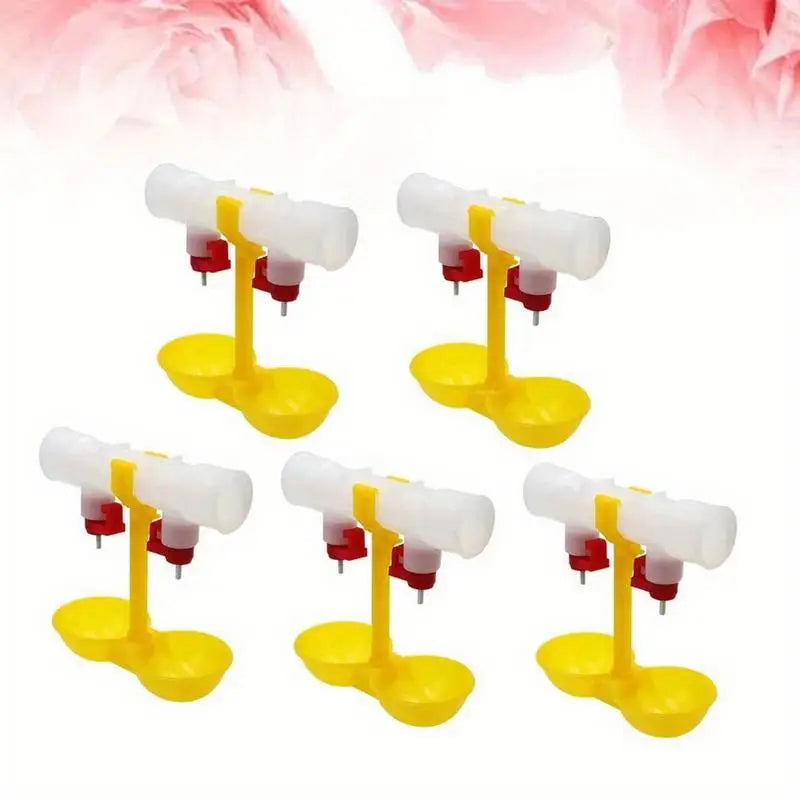 5-Pack Poultry Nipple Drinker – Double Outlet Hanging Waterer Poultry Nipple Waterer Babs 5pcs