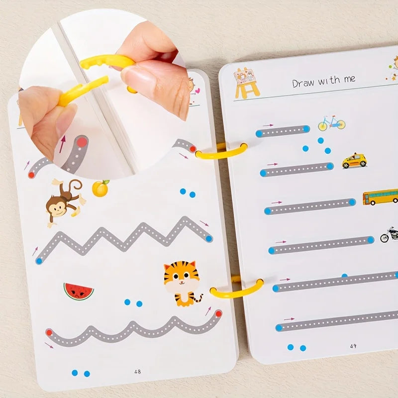 Kids Maze & Writing Activity Pen Training Card Watercolor Set Kids Activity Set Babs