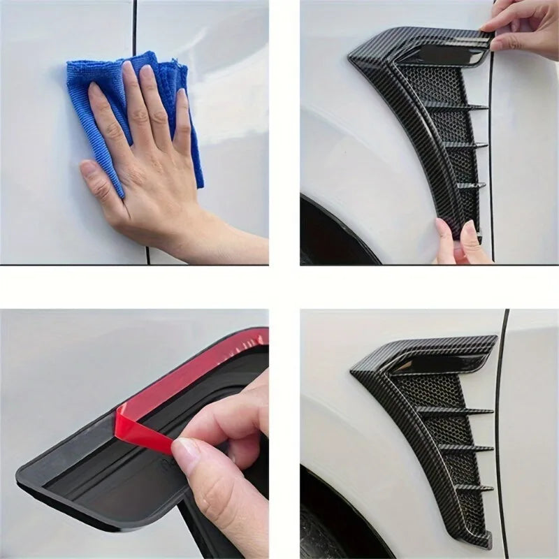 2pcs Universal Car Fender Wheel Decoration Stickers Side Wing Car Decoration Stickers Babs