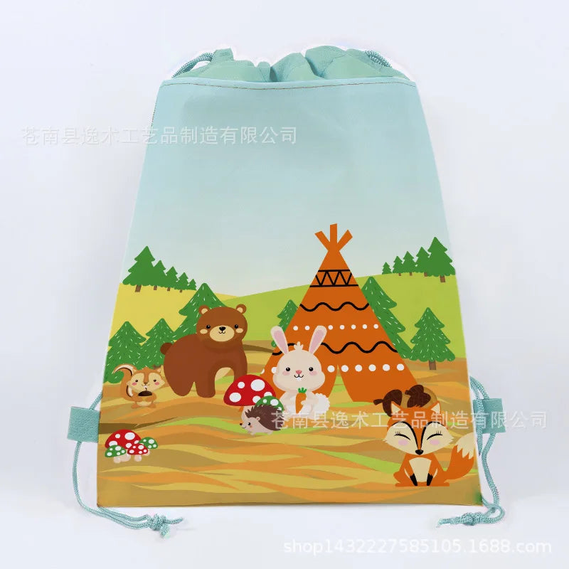 Non-Woven Drawstring Party Gift Bags for Boys & Girls