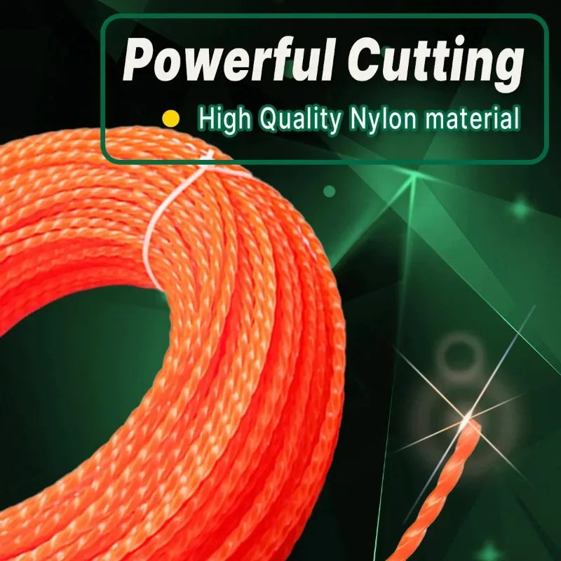 75m Spiral Nylon Grass Trimmer Line 3.0mm – Strimmer Wire Trimmer Line Spool Babs