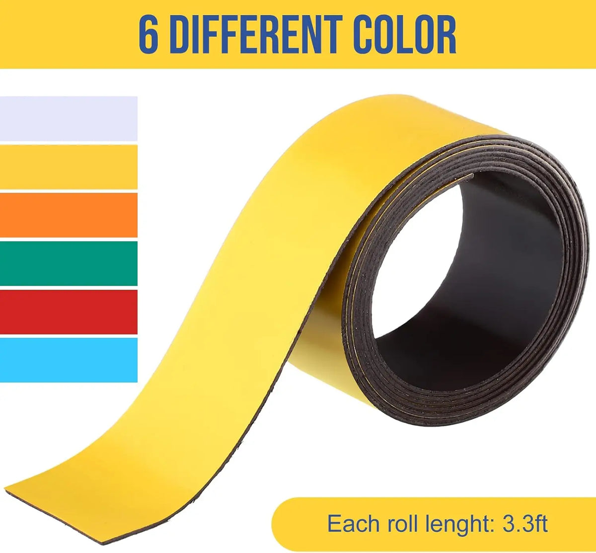 Dry Erase Magnetic Tape – Colored Writable Strips for Classroom Magnetic Label Tape Babs