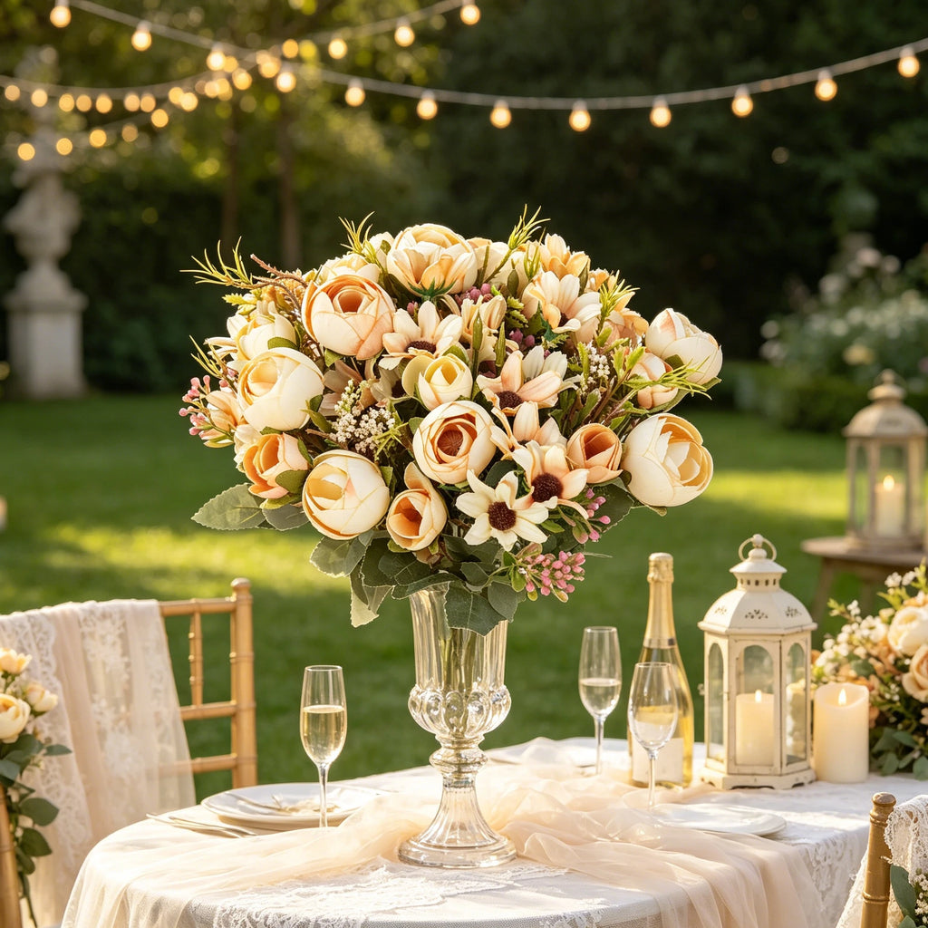 Artificial Silk Peony Bouquet | Wedding & Home Décor Flowers Artificial Flower Bouquet Babs