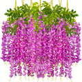 Artificial Silk Orchid Rattan Garland – Wedding & Home Décor Artificial Flower Garland Babs VIOLET/紫罗兰 8 pcs