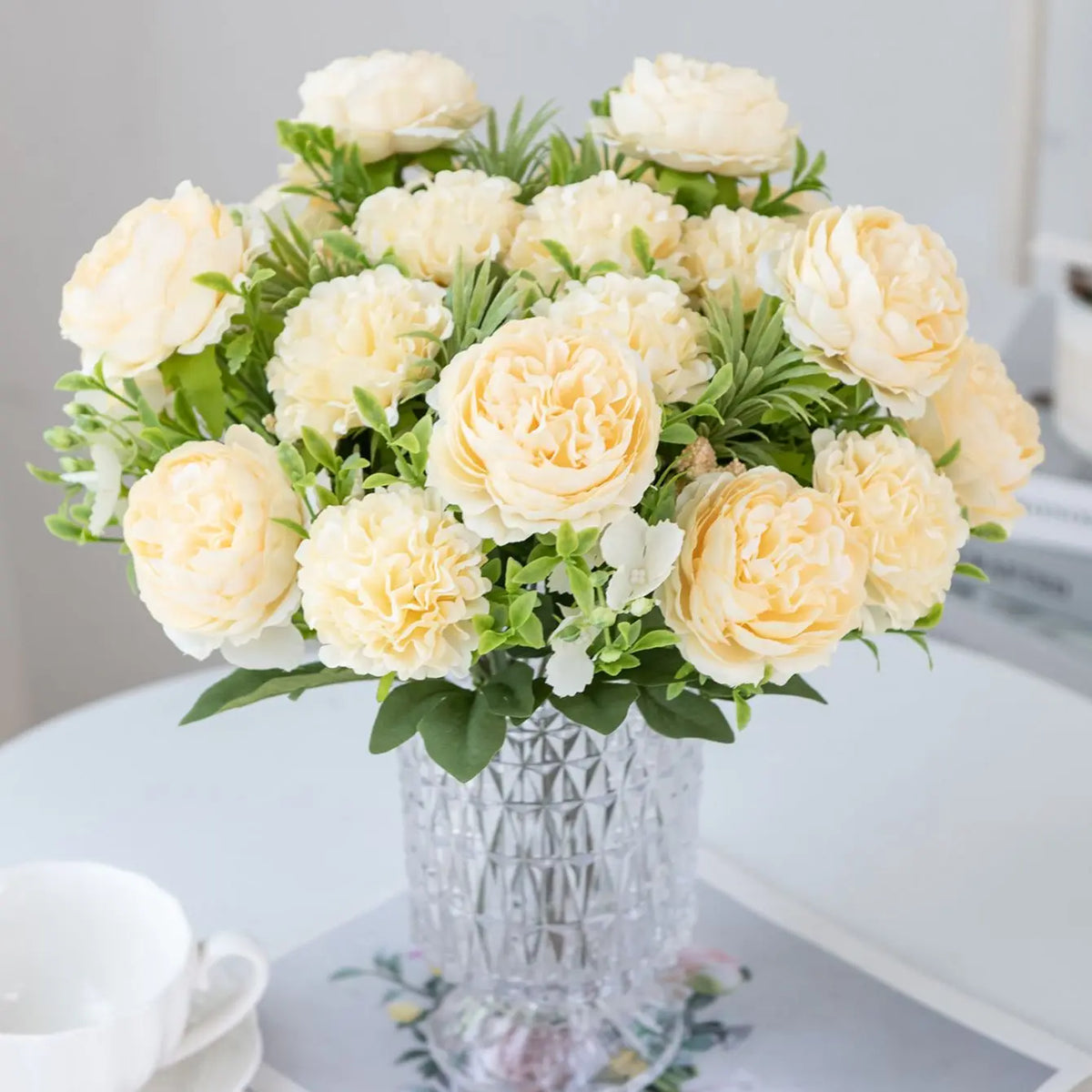 Artificial Silk Lavender Chrysanthemum Bouquet | Home Décor Artificial Flower Bouquet Babs