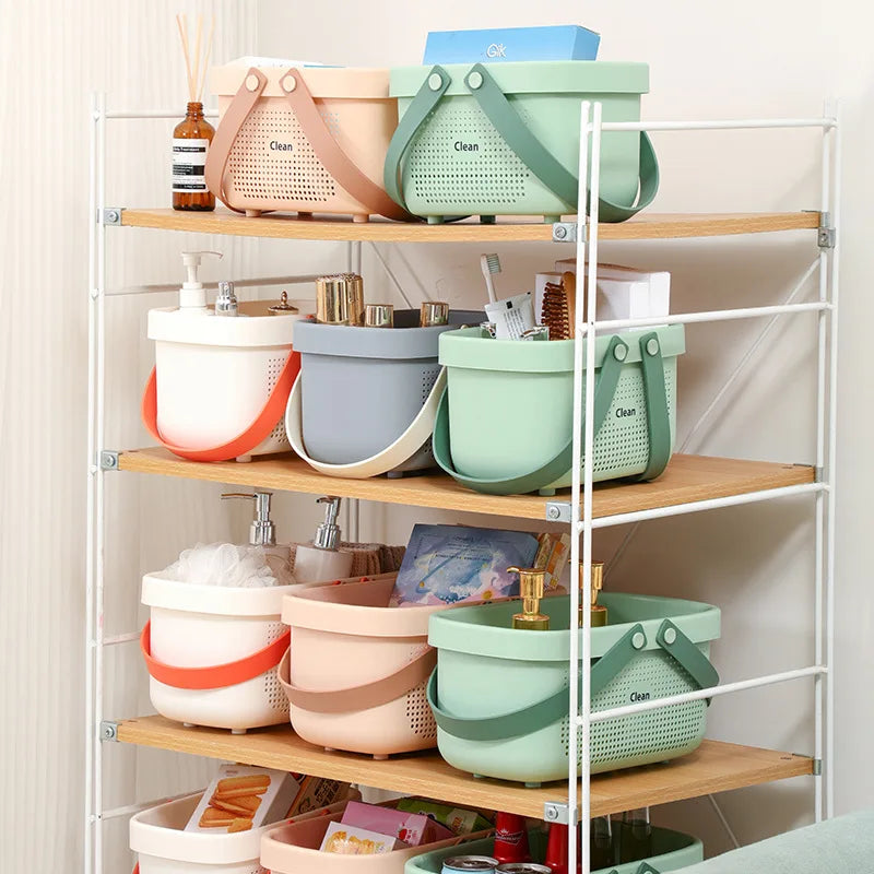 Plastic Storage Basket with Handle – Shower Caddy Organizer Storage Basket Babs