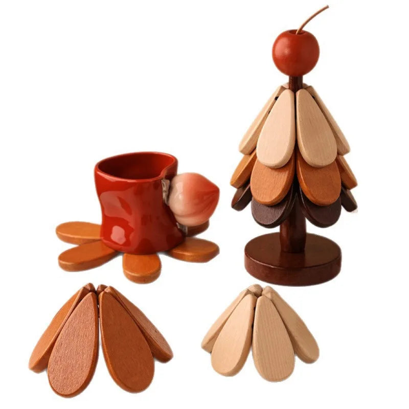 Christmas Tree Trivet Mat – Heat Resistant Holiday Placemat Kitchen Trivet Mat Babs