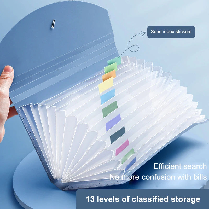 13-Pocket Accordion File Folder | Document & Receipt Organizer Accordion File Folder Babs