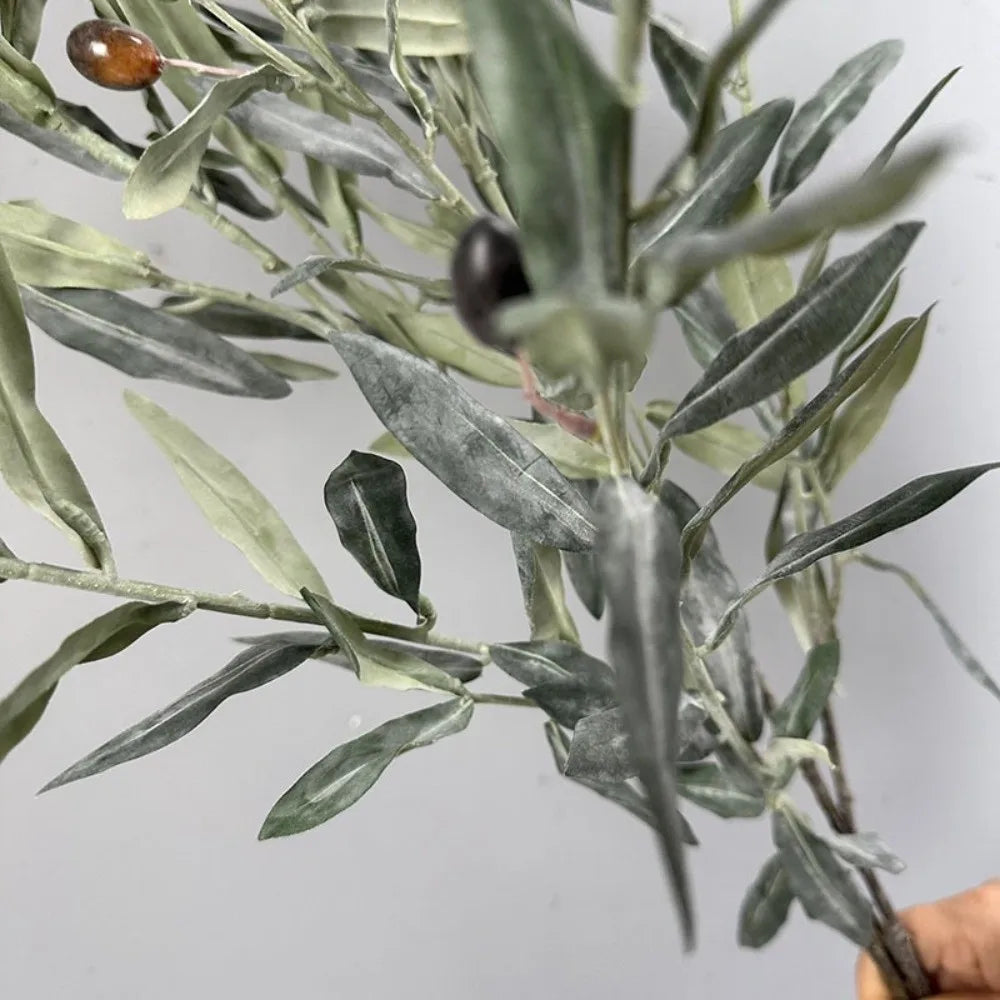 Artificial Olive Branch with Fruit – Lifelike Faux Plant Decor Artificial Plant Decor Babs