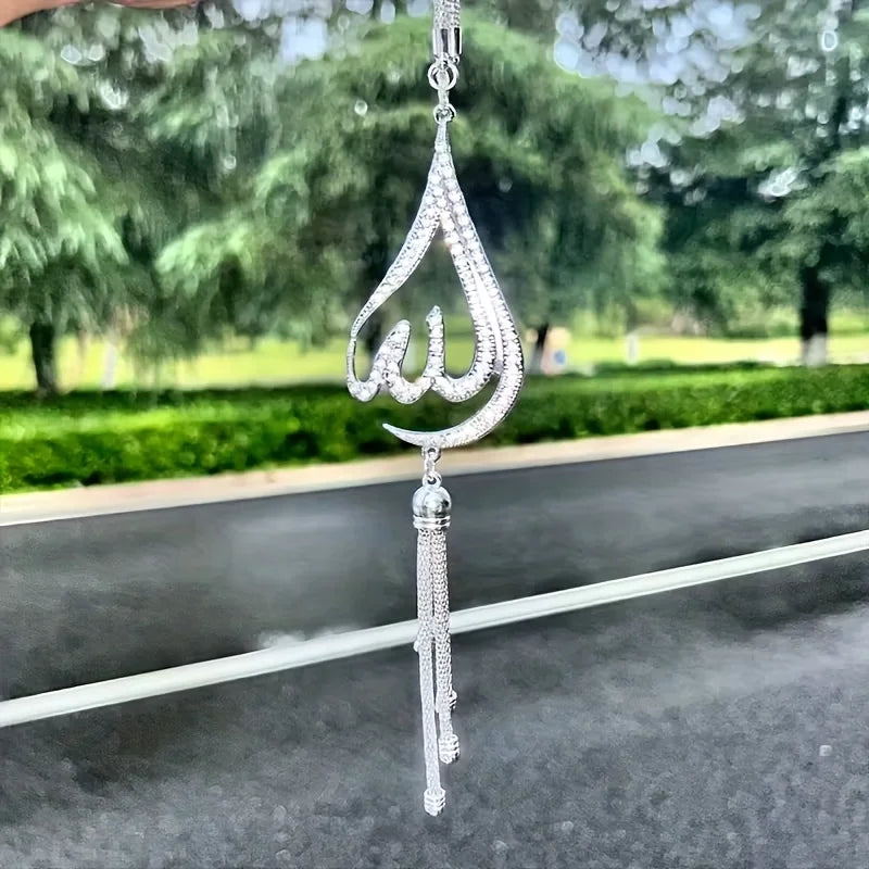Droplet Rhinestone Car Rearview Mirror Ornament – Handmade Car Interior Ornament Babs