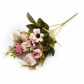 Multicolor Silk Tea Rose Artificial Bouquet – Wedding & Home Décor Artificial Flower Bouquet Babs color 5 1 pc