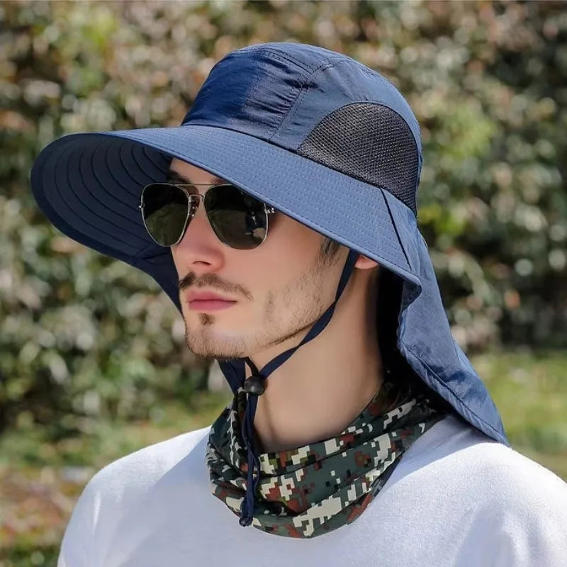 Waterproof Wide Brim Fisherman Sun Hat – UV Outdoor Protection Wide Brim Sun Hat Babs