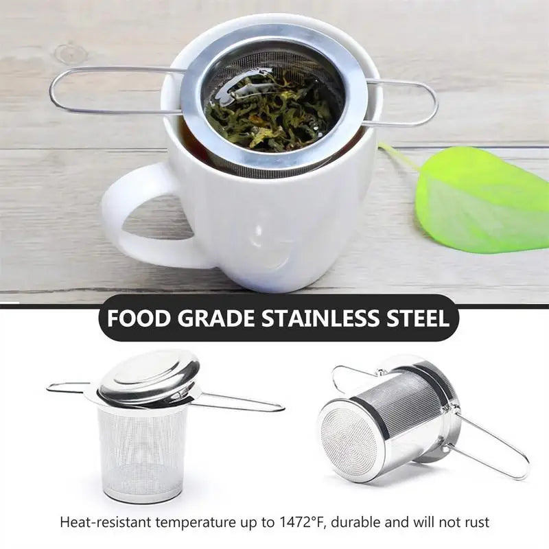 Stainless Steel Mesh Tea Infuser with Lid – Loose Leaf Strainer Mesh Tea Infuser Babs