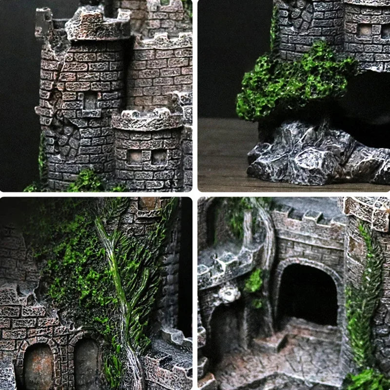 Castle Resin Aquarium Ornament – Fish Tank Rockery Decoration Aquarium Ornament Babs