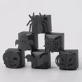 6pcs Halloween Candy Gift Boxes – Spider Bat Pumpkin Treat Bags Halloween Treat Boxes Babs Black 6x6x5cm