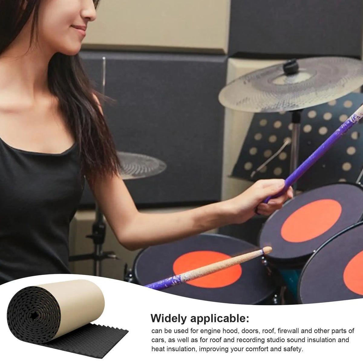 Self-Adhesive Acoustic Sound Panels – Car & Studio Dampening Acoustic Sound Panels Babs