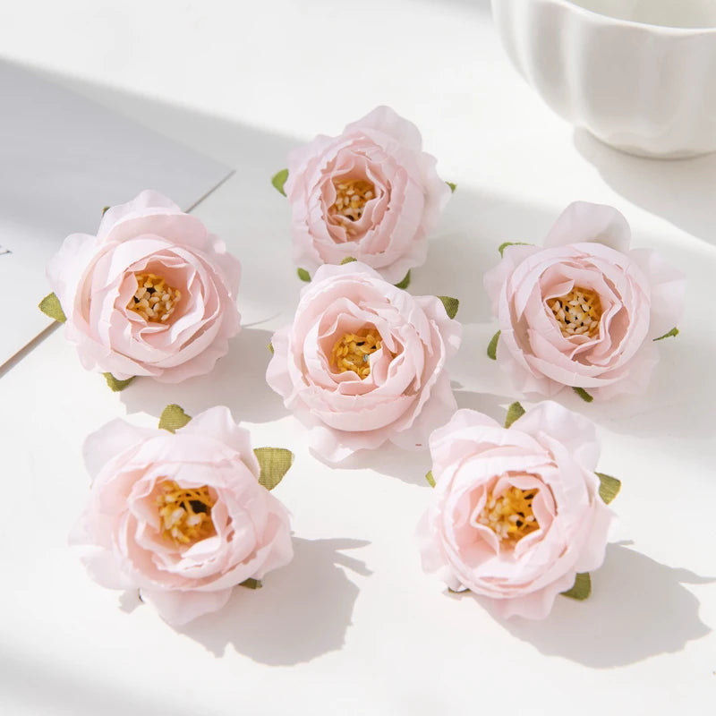 10/20 Pcs Multicolor Silk Rose Artificial Flowers for Wedding & DIY Artificial Silk Flowers Babs Light Pink 20 pcs