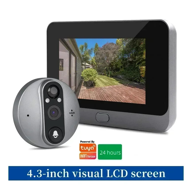 WiFi Smart Video Doorbell 4.3" 1080P Night Vision TUYA PIR Smart Video Doorbell Babs
