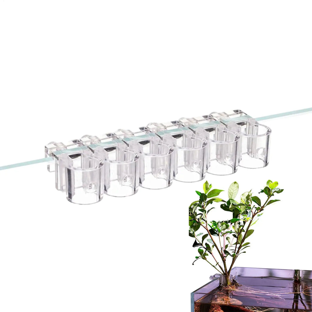 Aquarium Plant Holder Clips – Transparent PC Bracket, 6-Pack Aquarium Bracket Clips Babs