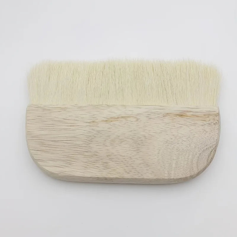 Wool Flat Paint Brush – Natural Wood Handle, 4 Sizes Wool Paint Brush Babs