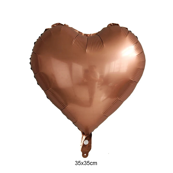 18" Star & Heart Foil Balloons for Parties & Weddings (5–50 pcs)