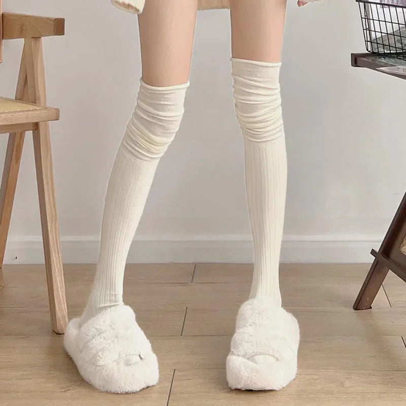 Women's Knee High Thigh High Tube Socks – Cotton Blend Knee High Socks Babs