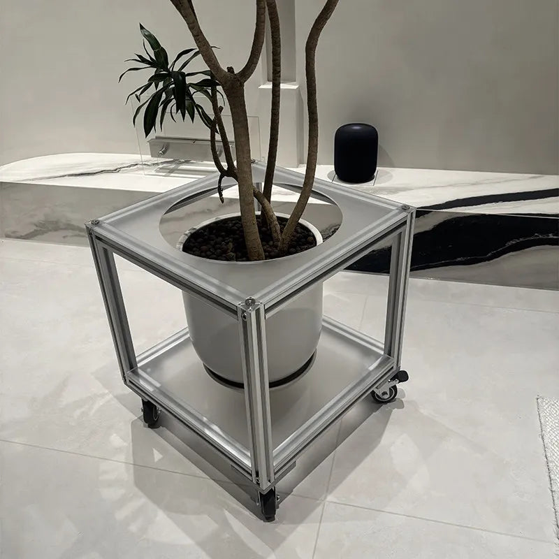 Aluminum Rotating Flowerpot Display Stand | Plant Cart Plant Display Stand Babs