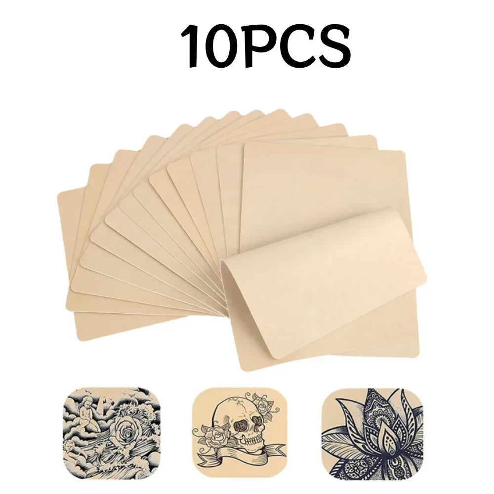 Double-Sided Tattoo & Eyebrow Practice Skin – Fake Skin Sheets Tattoo Practice Skin Babs 10PCS