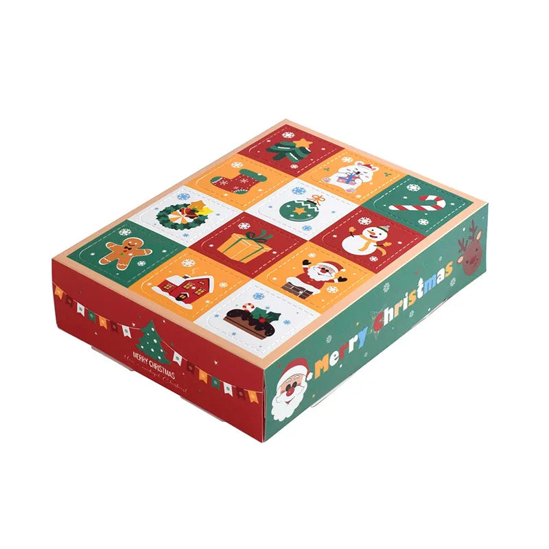 2Pcs 12-Grid Kids Christmas Countdown Advent Calendar Gift Box DIY Advent Calendar Box Babs